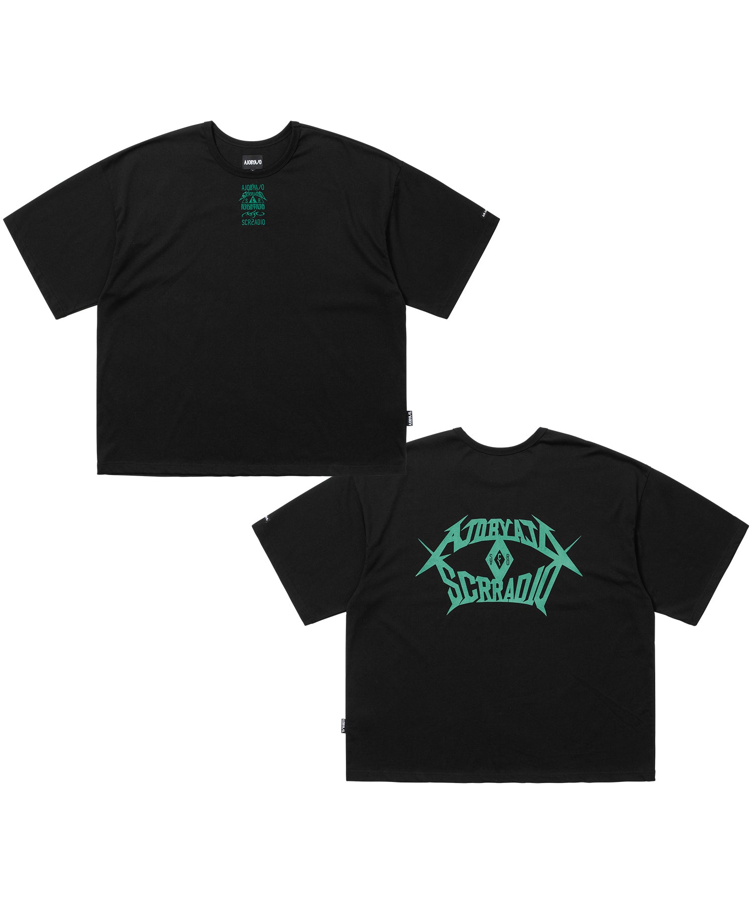 SCR x AJOBYAJO Wide T-shirt [BLACK] – Seoul Community Radio